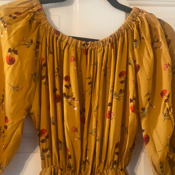 Mustard yellow floral jumpsuit - Picture 4 of 6